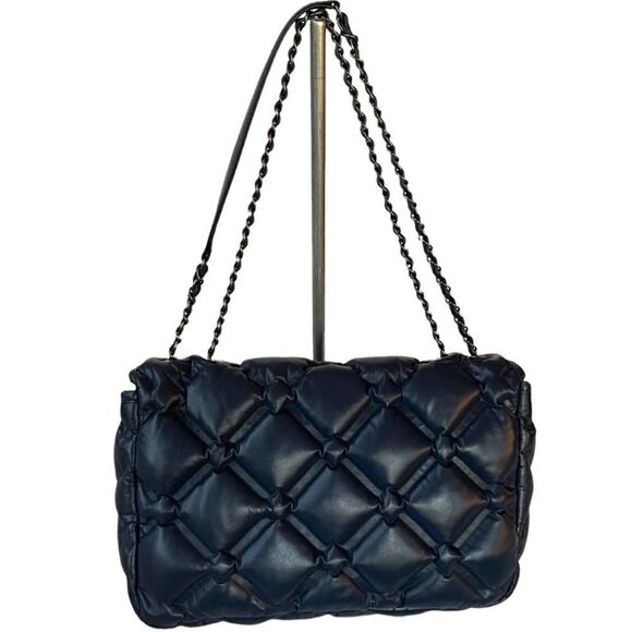 Chanel Chesterfield Large Quilted Lambskin Handbag Blue - Picture 2 of 14